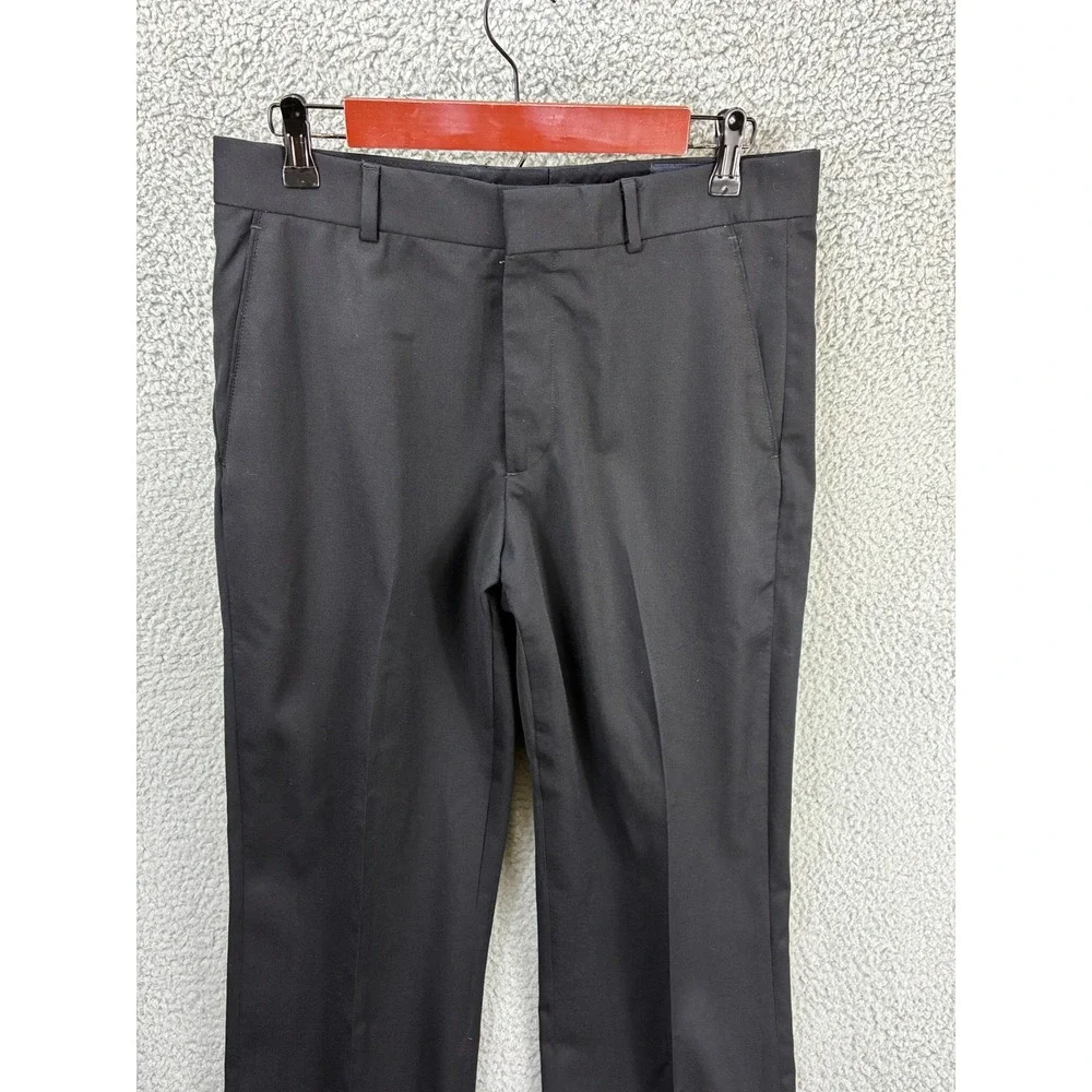 Banana Republic Flat Front Dress Pants Mens 32x30 Black Slacks Work Formal Suit